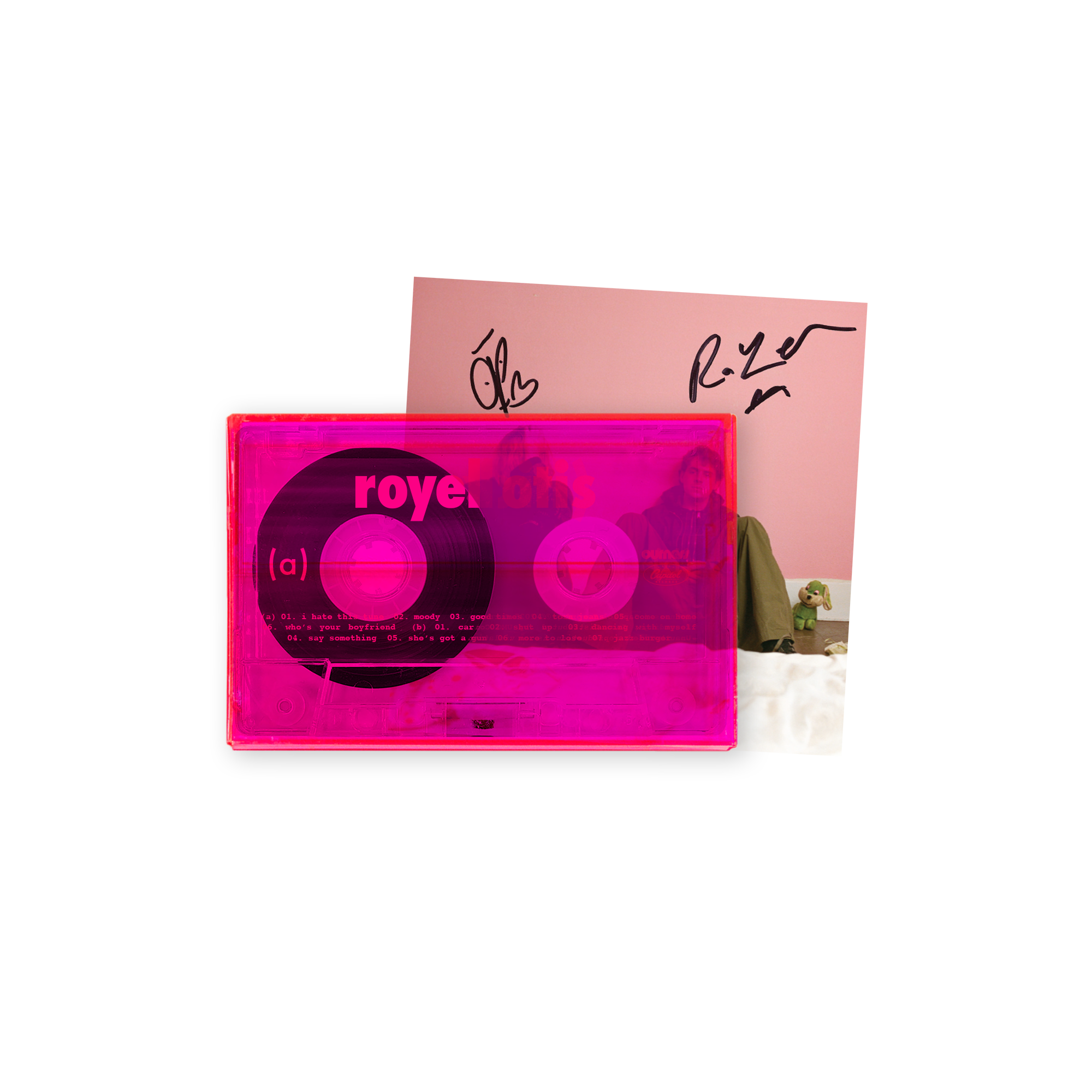 hickey metallic & fluro cassette + signed art card